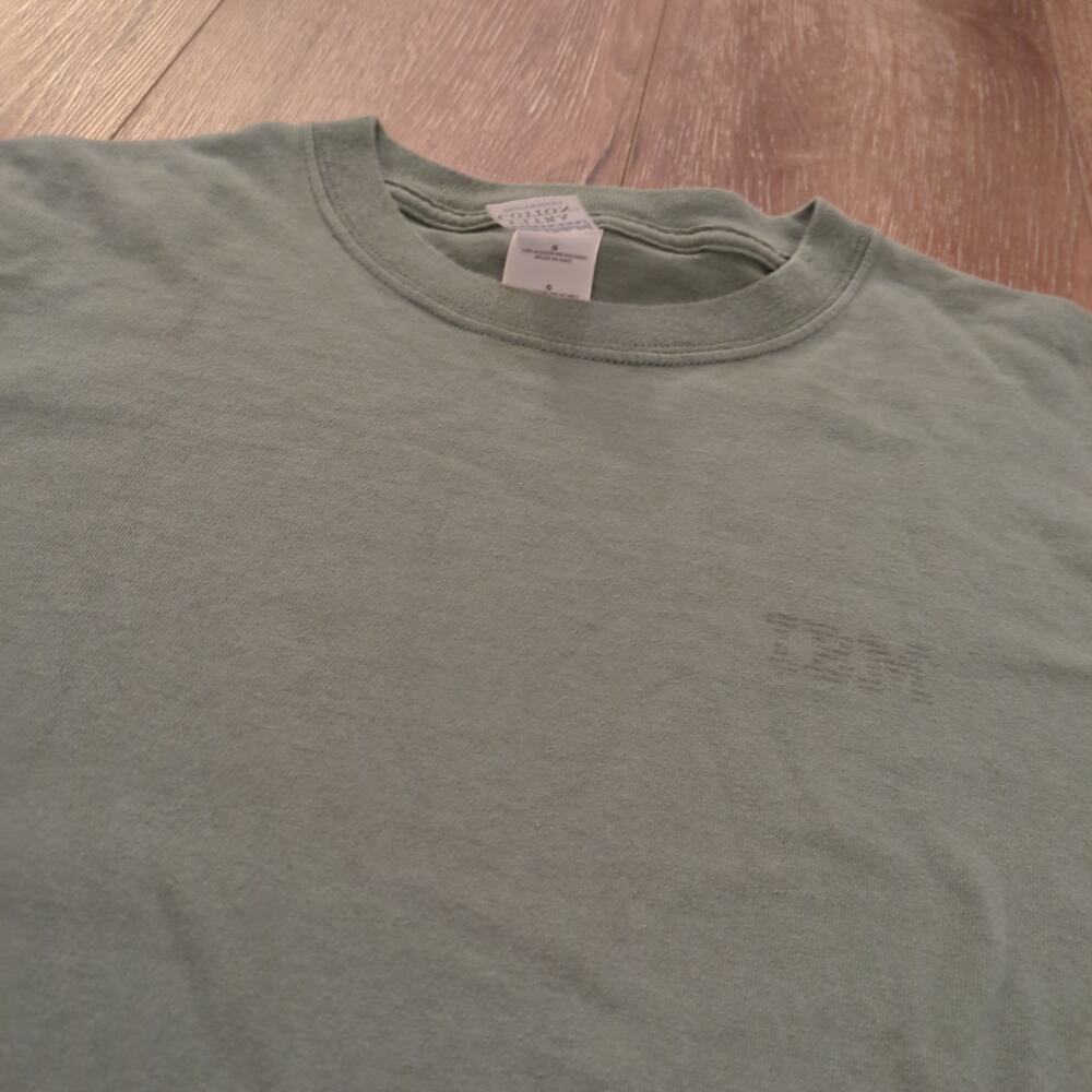 VTG IBM Adult Large Shirt Tech Cyber Computer Software Microsoft Faded Green Y2K